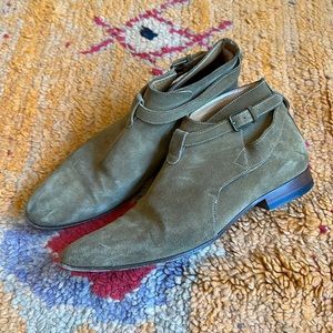 Saint Laurent - Hedi Slimane - Sigaro Suede Cropped Jodhpur Boot